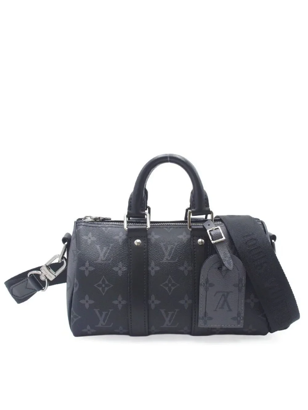 Louis Vuitton Keepall Bandouliere 25 Black Monogram Eclipse 2-Way Shoulder Bag